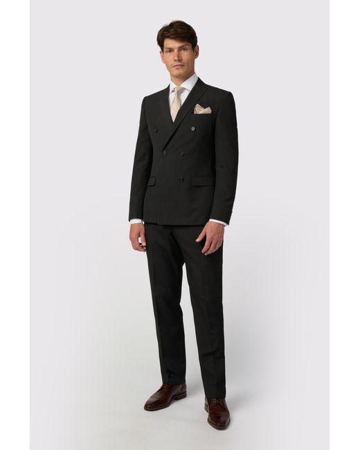 Limehaus Black Slim Double Breasted Jacket for men