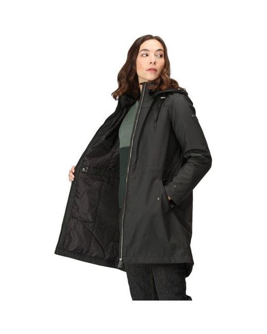 Regatta Black Fantine Insulated Hooded Full Zip Jacket Coat