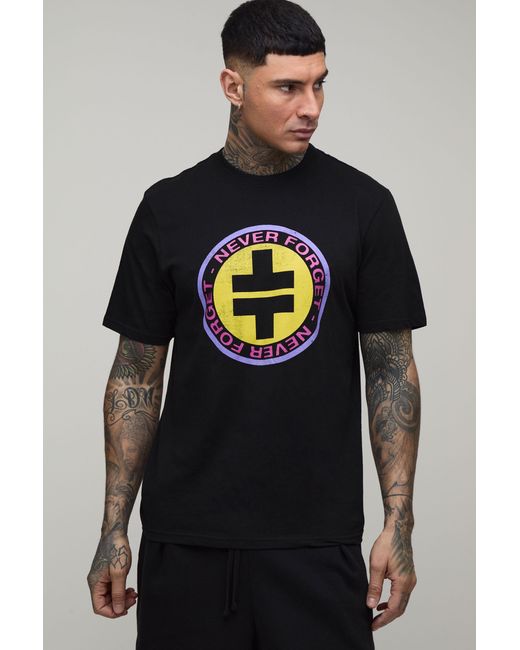 BoohooMAN Gray Tall Regular Take That Never Forget License Print T-Shirt for men