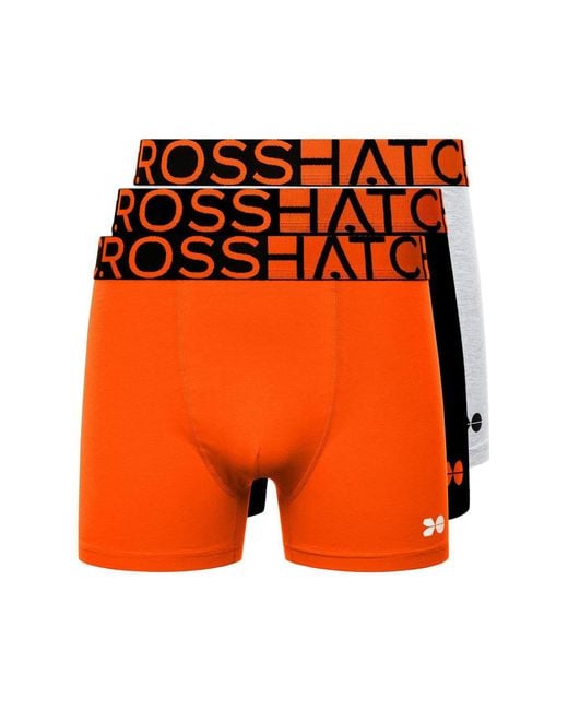 Crosshatch Orange Dumas Boxer Shorts 3Pk for men