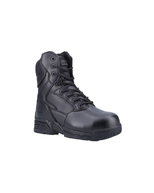 Magnum Black Stealth Force Leather Safety Boots for men