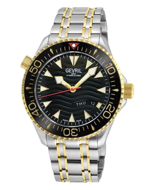 Gevril Metallic Hudson Yards Swiss Automatic Dial Watch for men