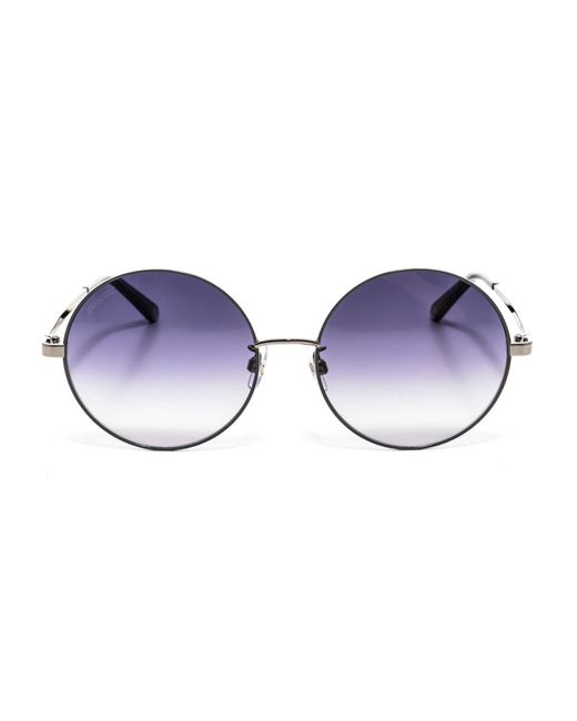 Swarovski Blue Sk0301-K Round Metal Sunglasses For