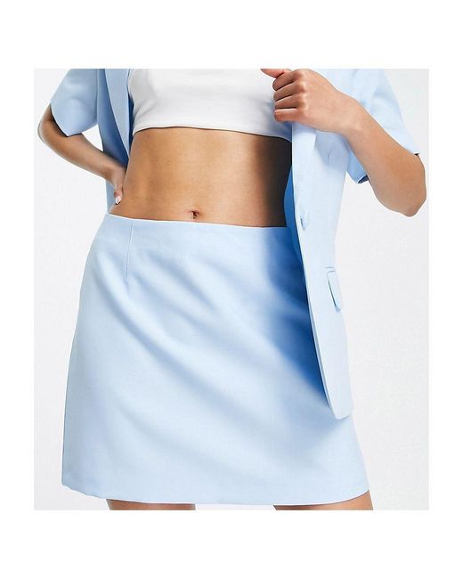 Miss Selfridge Blue Petite Pocket Detail Skirt