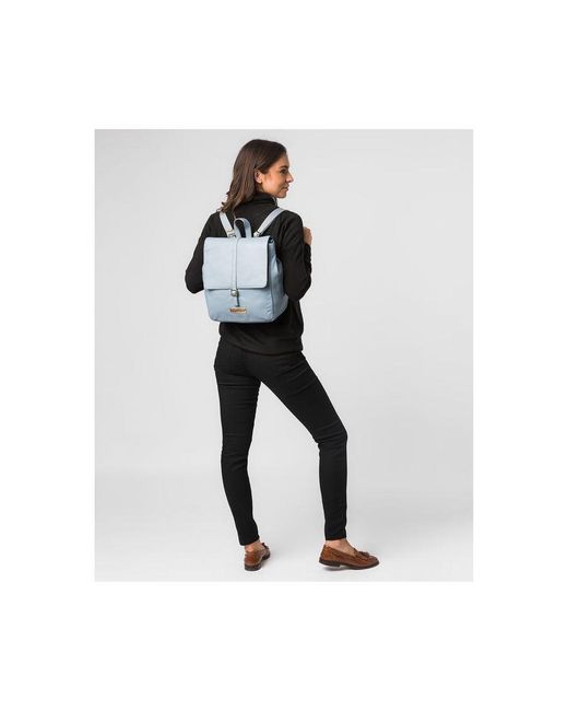 Pure Luxuries Blue 'Daisy' Cloud Leather Backpack