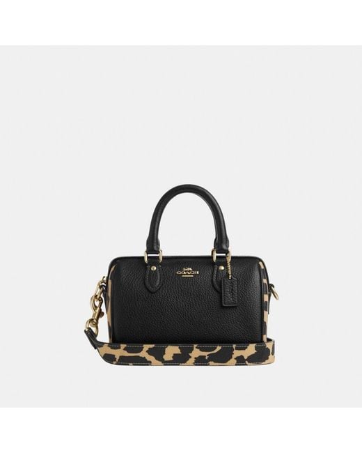 Leather Leopard Print Crossbody Bag