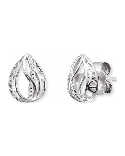 Engelsrufer Metallic Ere-Tearlifl-Zi Ladies Tear Of Heaven Flower Of Life Earrings Sterling