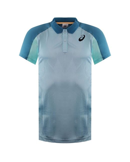 Asics Blue Match Actibreeze Tennis Polo Shirt for men