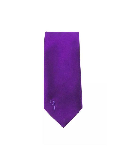 Billionaire Purple Embroidered Sisal Tie for men