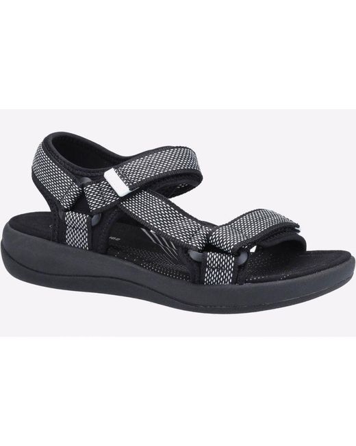 Hush Puppies Black Sara Quarter Strap Sandal