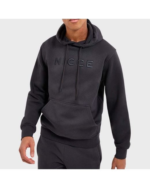 Nicce London Blue Mercury Coal Hoodie for men