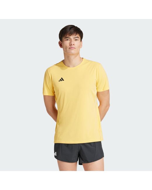Adidas Originals Yellow Adizero Essentials Running Tee for men