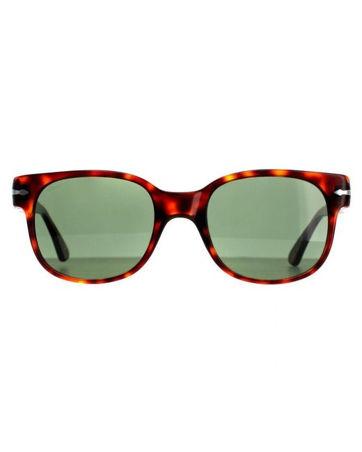 Persol Green Square Havana Po3257S Sunglasses