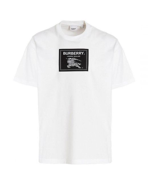Burberry White Box Logo T-Shirt for men