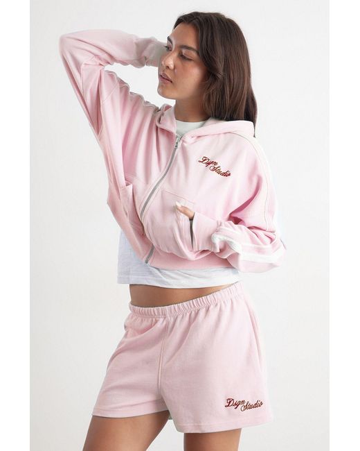 DSGN Studio Pink Side Stripe Sweat Short