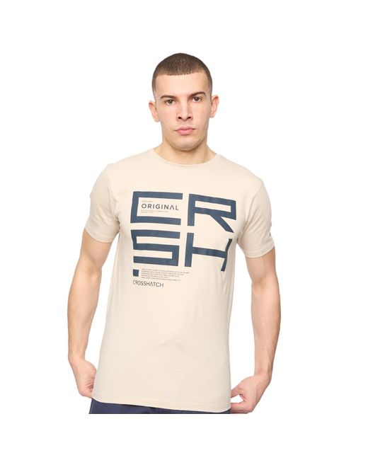 Crosshatch Natural Squarebox T-Shirt for men