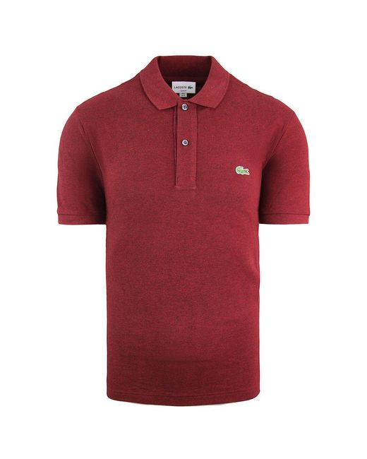 Lacoste Red Classic Fit Polo Shirt Cotton for men