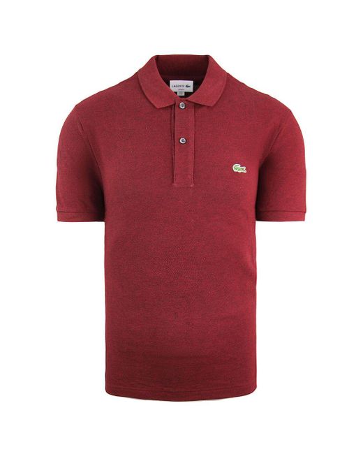 Lacoste Red Classic Fit Polo Shirt Cotton for men