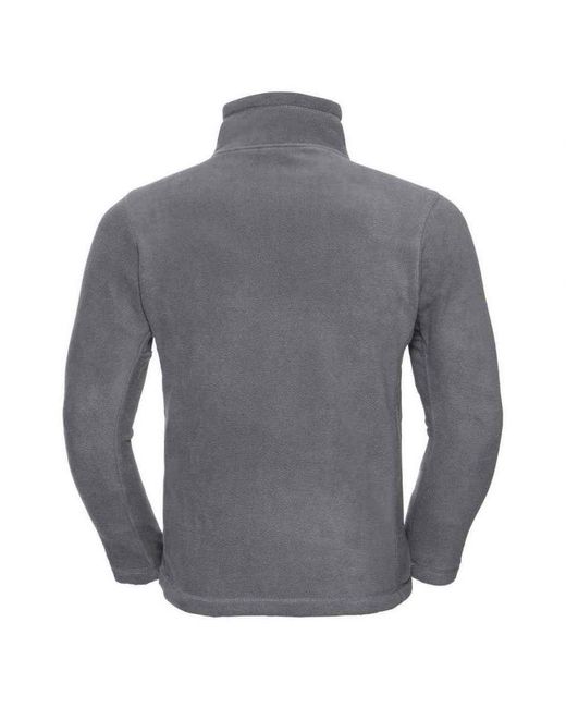 Russell Gray Zip Neck Outdoor Fleece Top (Convoy) for men