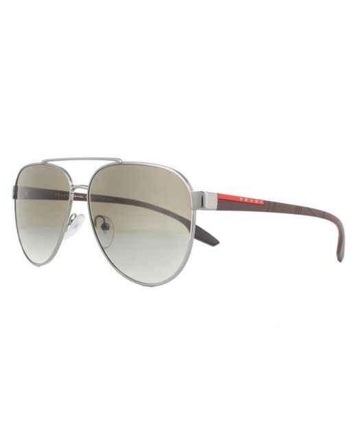 Prada Sport Gray Sunglasses Ps54Ts 5Av1X1 Gunmetal Gradient for men