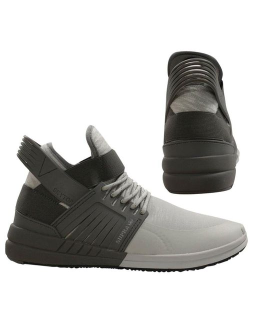 Supra Black Skytop V Slip On High Top Lace Up Trainers 08032 051 B48E for men