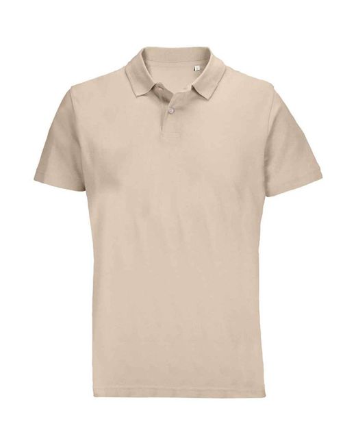 Sol's Natural Adult Pulse Pique Polo Shirt (Linen)