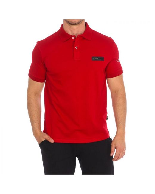 Philipp Plein Red Pips507 Short-Sleeved Polo Shirt for men