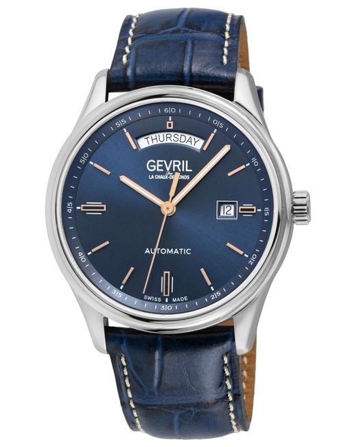 Gevril Blue Excelsior 48202 Swiss Automatic Sw240 Watch for men