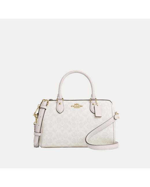 COACH White Rowan Satchel