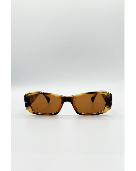 SVNX Natural Bold Retangle Sunglasses