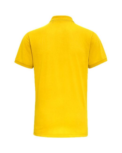 Asquith & Fox Yellow Short Sleeve Performance Blend Polo Shirt (Sunflower) for men