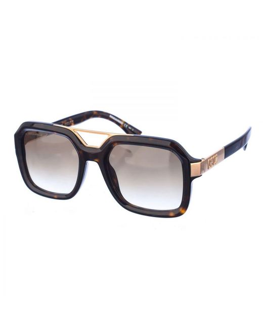 DSquared² Brown Square Shaped Acetate Sunglasses D20029S for men