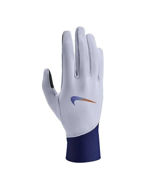 Nike Blue Pacer Midweight Running Gloves (Ghost) for men