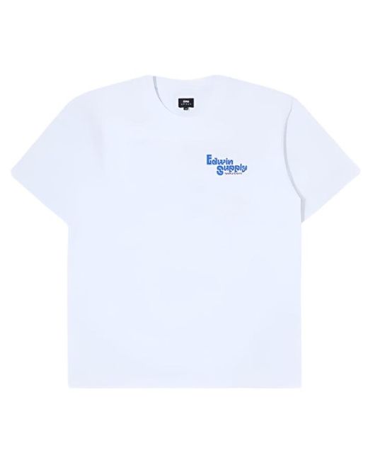 Edwin White Temples Gate Garment Washed T-Shirt for men