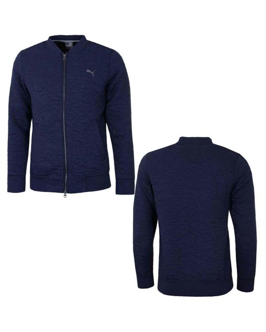 PUMA Blue Camo Winter Bomber Jacket