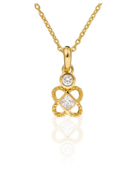 Orphelia Metallic 925 Sterling Chain With Pendant