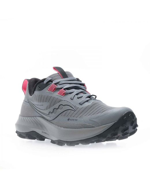 Saucony Gray Womenss Peregrine 13 Gore-Tex Trainers