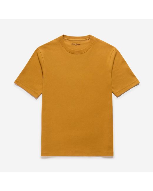 Oliver Sweeney Yellow Classic Fit 240Gsm Cotton Jersey Tee for men