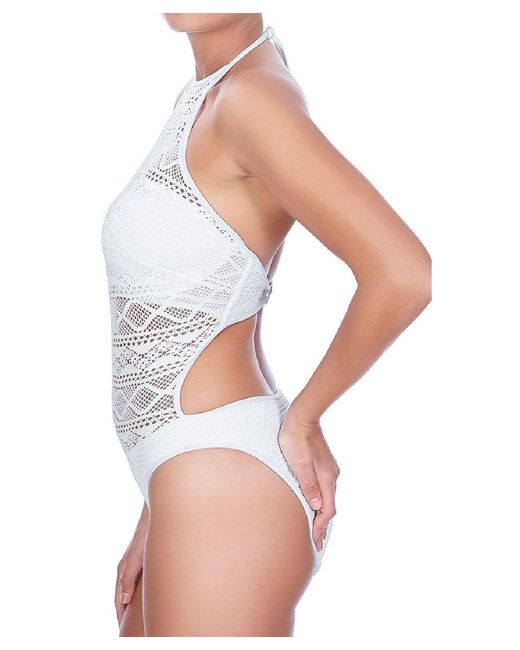 Freya Blue Sundance High Neck Swimsuit