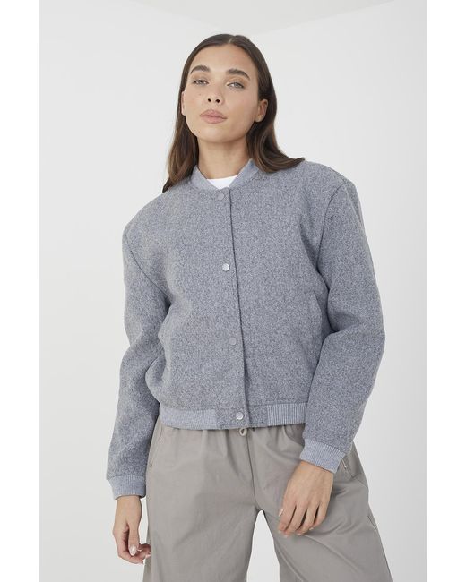 Brave Soul Gray 'Warlie' Bomber Jacket