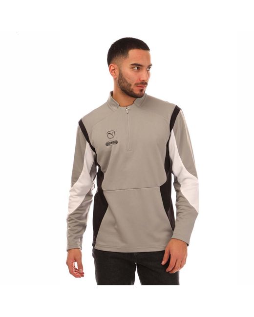 PUMA King Pro Quarter Zip Top (grijs) in het Gray voor heren