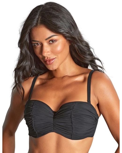 Panache Black Sw1963 Tulle Margot Bandeau Bikini Top