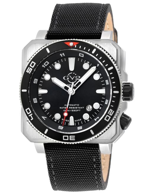 Gv2 Black Xo Submarine 4541 Swiss Automatic, Sellita Sw200 Movement Canvas Watch Luminous for men