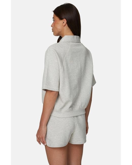 Good For Nothing Gray Monogram Collection Short Sleeve Sweatshirt