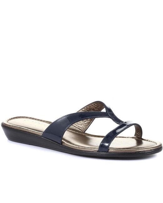 Jones Bootmaker Blue Klevina Leather Sandals