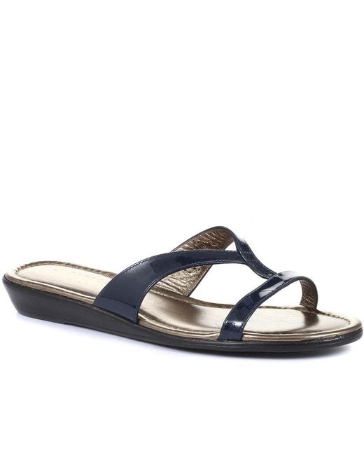 Jones Bootmaker Blue Klevina Leather Sandals