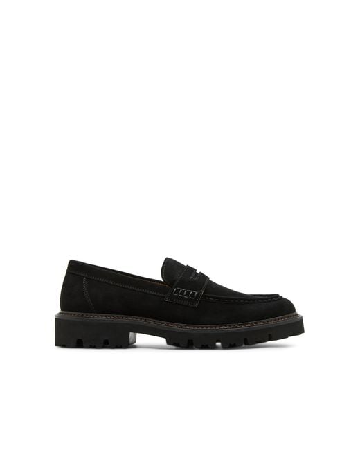 Steve Madden Black Suede Noordin 015 Loafers for men
