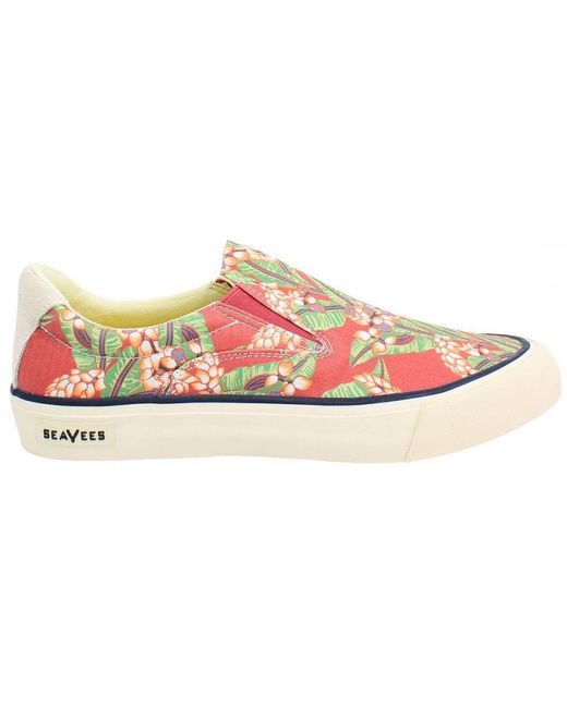 Seavees Pink Hawthorne Beachcomber Plimsolls Canvas (Archived) for men