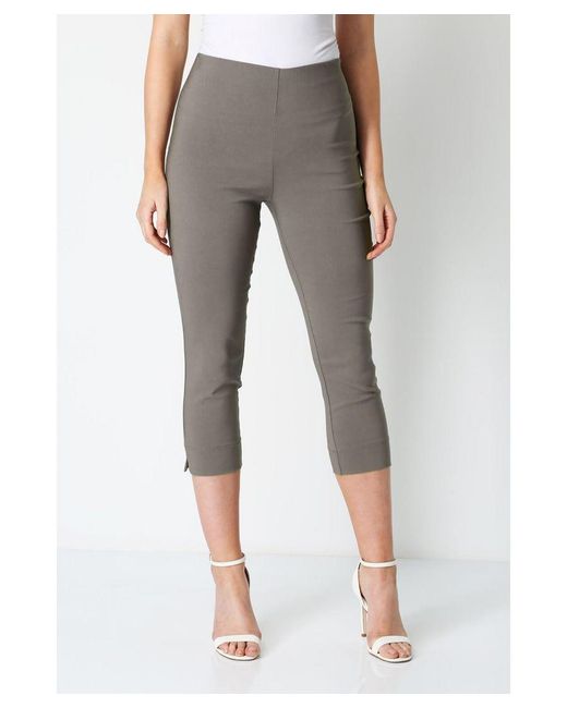 Roman Gray Cropped Stretch Trouser