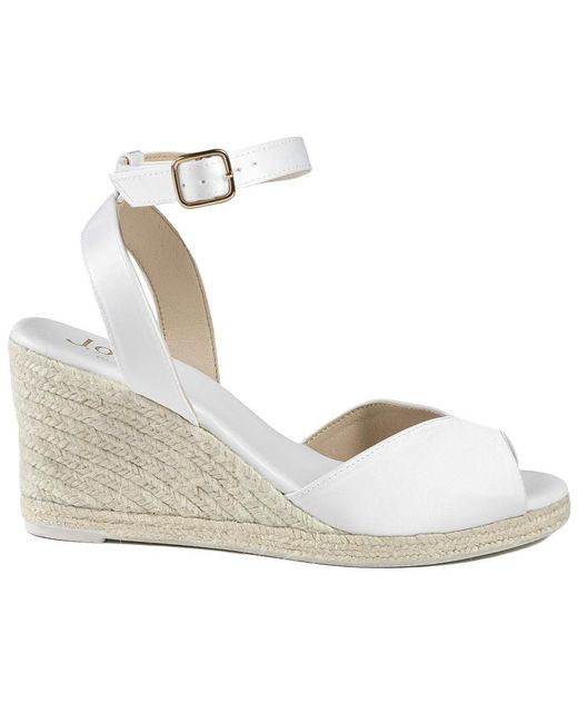 Jones Bootmaker Metallic Marchesa Leather Wedge-Heeled Sandals